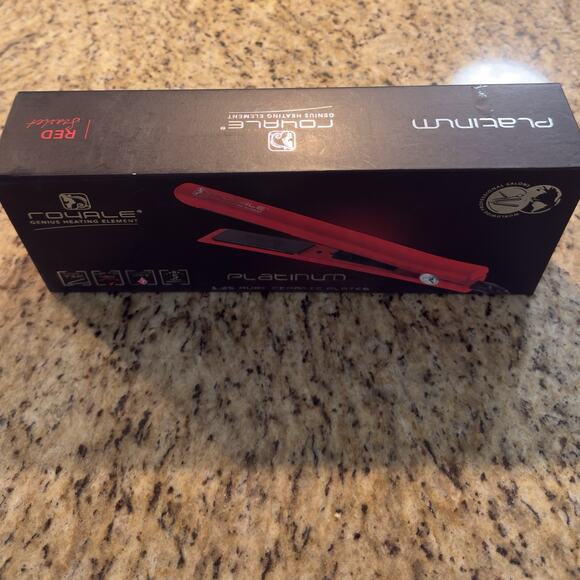 ROYALE-PLATINUM Genius Flat Iron RED SCARLET - New In Box - Picture 7 of 10